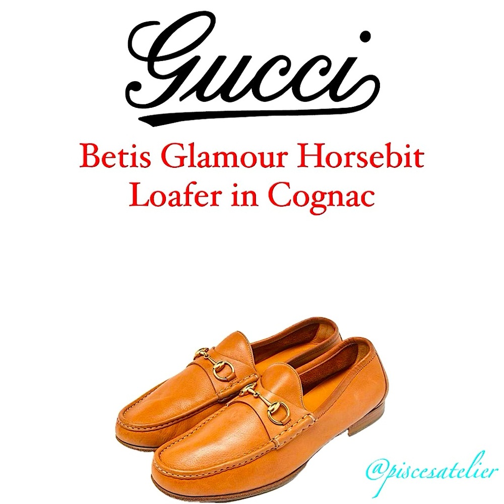 Gucci Betis Glamour Cuir Cognac Leather Horsebit Loafer 247489 BLM00 2535, 8.5 - Picture 2 of 16